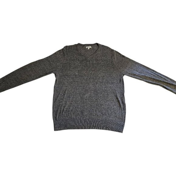 croft & barrow Other - Mens Croft & Barrow Heathered Dark Gray Extra Soft V Neck Sweater SZ LG